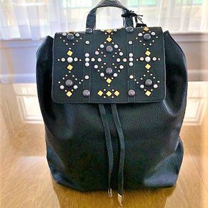 Awesome FOLEY + CORINNA Black Backpack with studs NWT